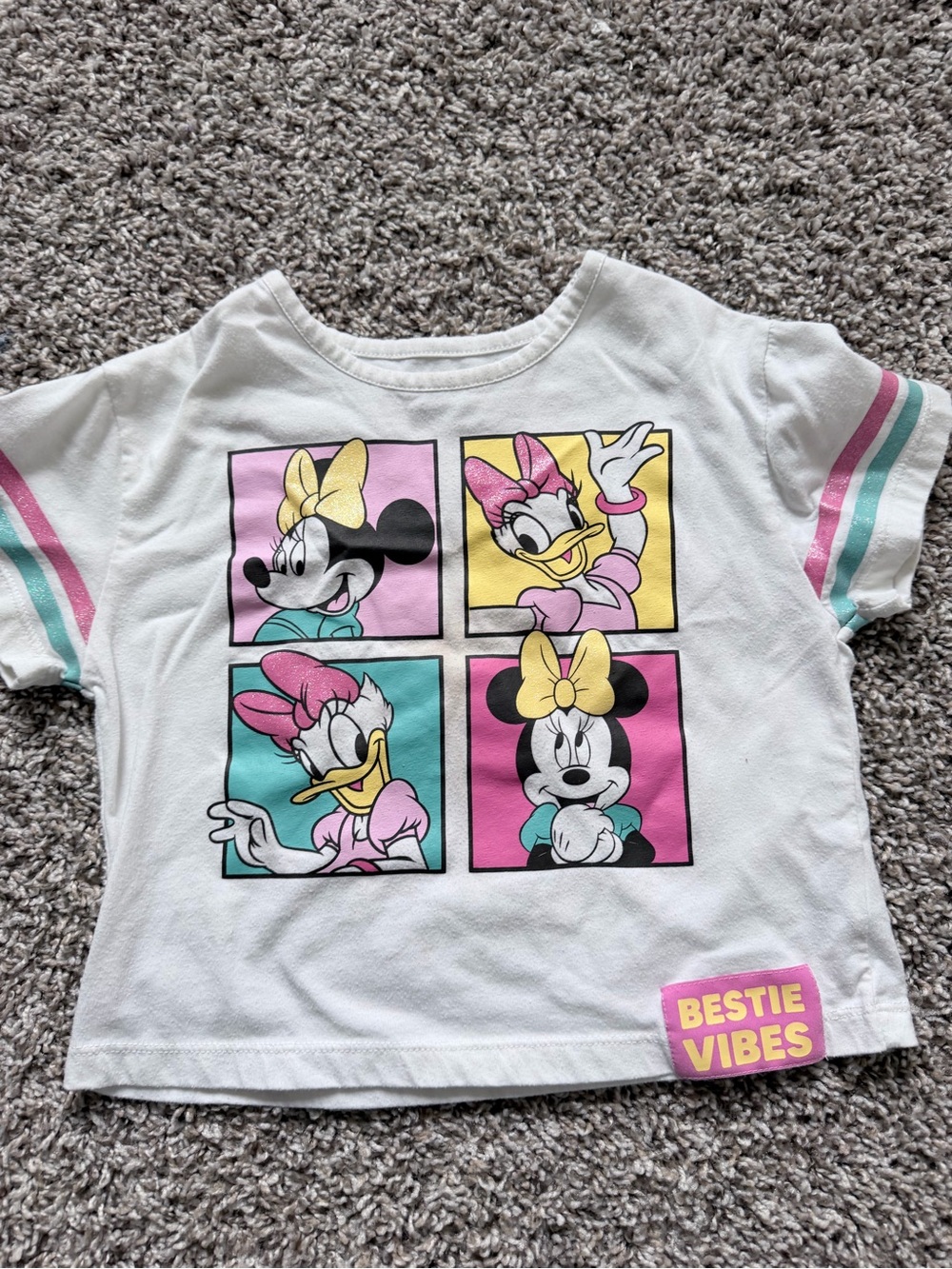 Disney Girls' White 'Bestie Vibes' Minnie & Daisy Graphic Tee